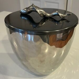 Michael Aram Signed Hammered Stainless Steel Insulated Ice Bucket